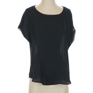 Banana Republic Sheet Black Dolman Sleeve Blouse